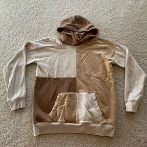Abercrombie kids brown colorblock hoodie